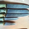 Handmade Damascus 5Piece Knife Set Green Buckeye Burl Wood Handles 1