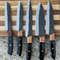 5Piece Hand Forged Carbon Steel Chef Knife Set  Railroad Knives 0