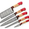 Handmade Damascus 5Piece Chef Knife Set Dollar Wood Handle 0