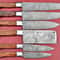 Lot Of 6 Handmade Damascus Steel Full Tang Chef Knives Set Custom Forged Hardwood Handle Kitchen K 0