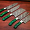 Lot Of 5 Handmade Damascus Steel Chef Knife Set Full Tang Kitchen Knives With Hardwood Handle 2