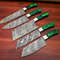 Lot Of 5 Handmade Damascus Steel Chef Knife Set Full Tang Kitchen Knives With Hardwood Handle 0
