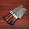Damascus Steel Kitchen Knives 5Piece Handmade Chef Knife Set With Hardwood Handle 1