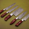 Full Tang Damascus Steel Chef Knife Set Handmade 5Piece Kitchen Knives Collection 1
