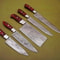 Full Tang Damascus Steel Chef Knife Set Handmade 5Piece Kitchen Knives Collection 2