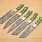 Damascus Steel Professional Chef Knives Set Of 5 Handmade Kitchen Knife Collection 2