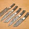 Handmade Damascus Steel Chef Knife Collection 5Piece Kitchen Knife Set Gift 2