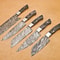 Handmade Damascus Steel Chef Knife Collection 5Piece Kitchen Knife Set Gift 3