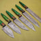 Lot Of 6 Custom Damascus Chef Knives Full Tang Kitchen Skinning Set 3