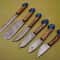 Lot Of 6 Custom Damascus Chef Knives Full Tang Kitchen Set 2