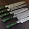 Rare Handmade Damascus Steel 5Piece Chef Knife Set With Hardwood Handle 1