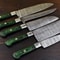 Rare Handmade Damascus Steel 5Piece Chef Knife Set With Hardwood Handle 1