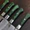 Rare Handmade Damascus Steel 5Piece Chef Knife Set With Hardwood Handle 2
