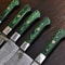 Rare Handmade Damascus Steel 5Piece Chef Knife Set With Hardwood Handle 2