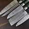 Rare Handmade Damascus Steel 5Piece Chef Knife Set With Hardwood Handle 3