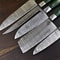 Rare Handmade Damascus Steel 5Piece Chef Knife Set With Hardwood Handle 3