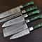 Rare Handmade Damascus Steel 5Piece Chef Knife Set With Hardwood Handle 4