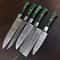 Rare Handmade Damascus Steel 5Piece Chef Knife Set With Hardwood Handle 0