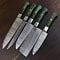 Rare Handmade Damascus Steel 5Piece Chef Knife Set With Hardwood Handle 0