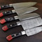 Handmade Damascus Steel 5 Pc Chef Knife Set With Hardwood Handle 1