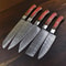 Rare Damascus Steel Chef Knives 5 Pc Handmade Knife Set 0