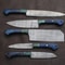 Custom Handmade Damascus Steel 5 Pc Knife Set For Kitchen Outdoor Use 1