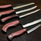 Handmade D2 Steel Chef Hunting Knife Set 5 Pc Hardwood Handle 1