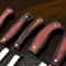 Handmade D2 Steel Chef Hunting Knife Set 5 Pc Hardwood Handle 3