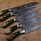 Rare Handmade Damascus Steel Chef Knife Set Of 5 Hardwood Handle Kitchen Hunting Knives 1