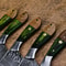Rare Handmade Damascus Steel Chef Knife Set Of 5 Hardwood Handle Kitchen Hunting Knives 2