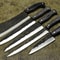 Handmade D2 Steel Chef Knife Set Of 5 Hammered Finish Hardwood Handle 4