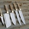 Custom Handmade Hand Forged Stainless Steel Chef Knife Set Kitchen Knives With Leather Sheath 1