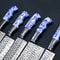 Custom Handmade Damascus Steel 5Piece Chef Knife Set Resin Buffalo Horn Handles 2
