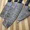 Custom Handmade Damascus Steel Chef Knife Set Forged Kitchen Knives With Wood Handles 3