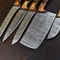 Rare HandForged Damascus Steel Chef Knife Set 6Piece Walnut Wood Kitchen Knives 2