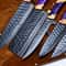 Handmade D2 Steel Kitchen Chef Knife Set Of 5 With Corian Handle Leather Sheath Entire World Bran 1