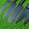 5 PCS Hand Forged Carbon Steel Chef Knife Set Powder Coated Black Blades Leather Storage Roll 2