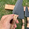 Handmade D2 Steel Chef Knife Set With Hammer Pattern Wenge Wood Handle 5Piece Kitchen Knife Gift 2