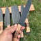 Handmade D2 Steel Chef Knife Set With Hammer Pattern Wenge Wood Handle 5Piece Kitchen Knife Gift 3