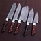 5 Pcs Custom Handmade Damascus Forged Steel Chef Knife Set Professional Kitchen Knife Collection 2