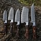 Custom Handmade 5Piece Damascus Steel Chef Knife Set Forged Kitchen Knives Collection 3