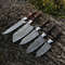 Custom Handmade 5Piece Damascus Steel Chef Knife Set Forged Kitchen Knives Collection 0
