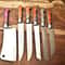 Rare Lot Of 6 Custom Handmade D2 Steel Kitchen Chef Knife Set Hard Wood Handle Razor Sharp Blades 0