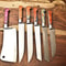 Rare Lot Of 6 Custom Handmade D2 Steel Kitchen Chef Knife Set Hard Wood Handle Razor Sharp Blades 0