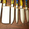 Lot Of 7 Custom Handmade D2 Tool Steel Chef Knife Set Razor Sharp Kitchen Knives With Leather Bag 2