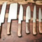 Lot Of 7 Hand Forged D2 Tool Steel Chef Knives Custom Kitchen Knife Set With Leather Roll 3