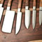 Lot Of 7 Hand Forged D2 Tool Steel Chef Knives Custom Kitchen Knife Set With Leather Roll 2