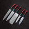 Full Tang Damascus Steel Chef Knives 5 Pcs Handmade Kitchen Knife Gift Set 2