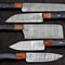 5 Pieces Handmade Damascus Steel Chef Set Professional Kitchen Knife Collection 1