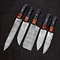 5 Pieces Handmade Damascus Steel Chef Set Professional Kitchen Knife Collection 0